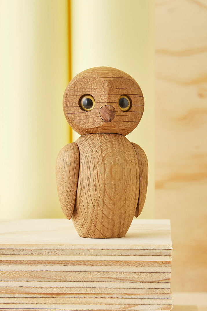 Clever Ugle træfigur - eg